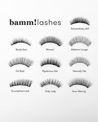 Umelé riasy na 2d páse na viacnásobné použitie veľmi jemné Go Bold Bamm!Lashes  - 5