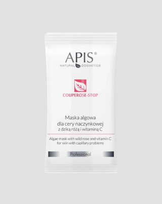 Maska algowa dla cery naczynkowej z dziką różą i witaminą C Couperose-Stop Apis - 1