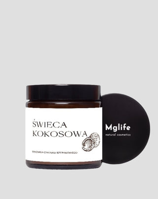 Vegánska okrúhlica s bavlneným knôtom s kokosovou vôňou 120 ml MgLife - 4