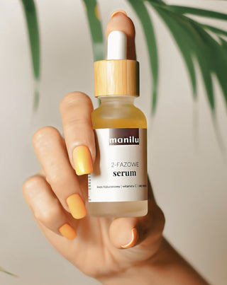 Dvojfázové nočné sérum pre suchú pokožku s kyselinou hyalurónovou a vitamínom C Of Manil - 3