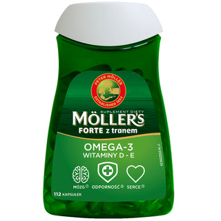 Doplnkový doplnok s omega -3 a vitamínmi D - E Forte Moller's 112 kapsúl - 1