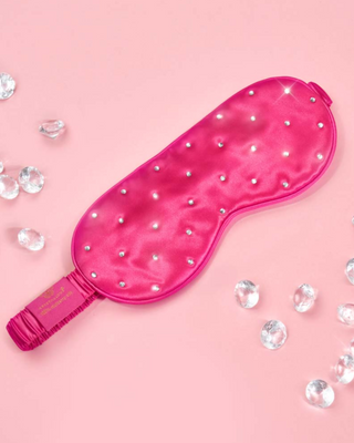 Hodvábna šatka na oči na spanie zdobená kryštálmi – hot Crystallove - 3
