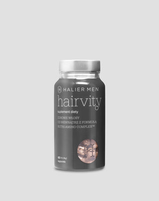 Tabletky proti vypadávaniu vlasov pre mužov pri plešatosti Hairvity Men Halier 60 kapsúl - 1
