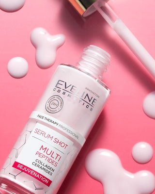 Omladzujúce ošetrenie multipeptidmi pre zrelú pleť: Sérum Eveline Comstics Shot - 2