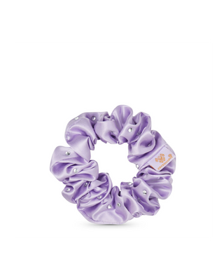 Hodvábna gumička do vlasov s kryštálmi – lilac Crystallove - 3