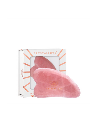 Gua sha masážna doštička na tvár s ružovým kryštálom - Crystallove love love stone - 1