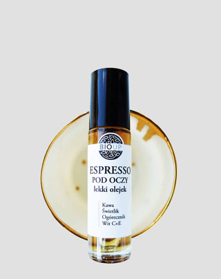 Ľahký očný olej proti starnutiu s rozjasňovačom a uhorkovým olejom Espresso BIOUP - 2